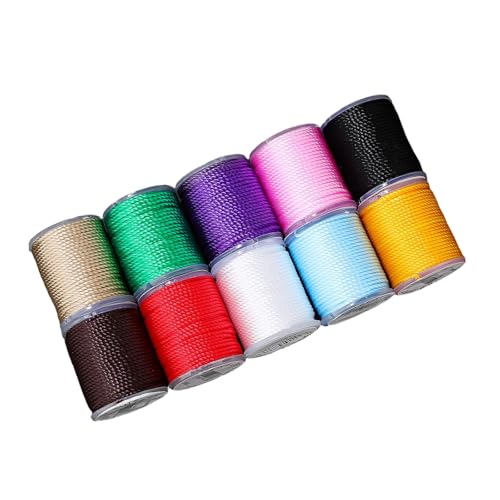 Bunter dehnbarer Perlenfaden, 10 Rollen, flexible Kristalle, Schmuckschnur für handgefertigten Schmuck, Handwerk und Projekte, flexibler Perlenfaden Bunter dehnbarer Perlenfaden, 10 Rollen, flexible Kristalle, Schmuckschnur für handgefertigten Schmuck, Handwerk und Projekte, flexibler Perlenfaden von Tkidplw