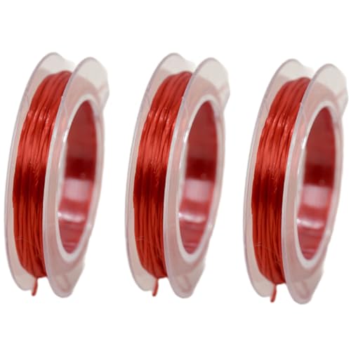 Elastische Schnur für Schmuckherstellung, Armbänder, Halsketten, Bastelbedarf, Perlenprojekte, elastischer Faden für handgefertigte Armbänder, Halsketten und Bastelzubehör, 3 Stück Elastische Schnur für Schmuckherstellung, Armbänder, Halsketten, Bastelbedarf, Perlenprojekte, elastischer Faden für handgefertigte Armbänder, Halsketten und Bastelzubehör, 3 Stück von Tkidplw