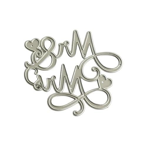 Metall-Stanzschablonen in Herzform, Prägeschablonen für Scrapbooking, Tagebuch, Kartendekoration, Herz, Mr Mrs Stanzformen, Prägeformen, Metall-Stanzformen für Karten, Tagebuch, Foto von Tkidplw