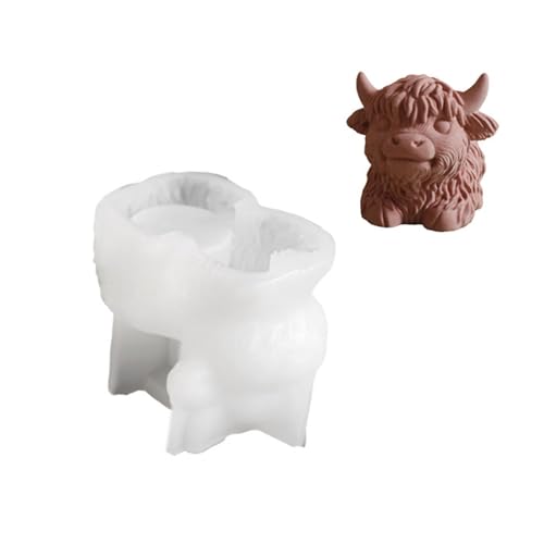 Rinderkopf-Figuren-Formen, einfaches Entformen für Epoxidharz, Seife, Heimdekoration, Yak-Formen, Silikon von Tkidplw