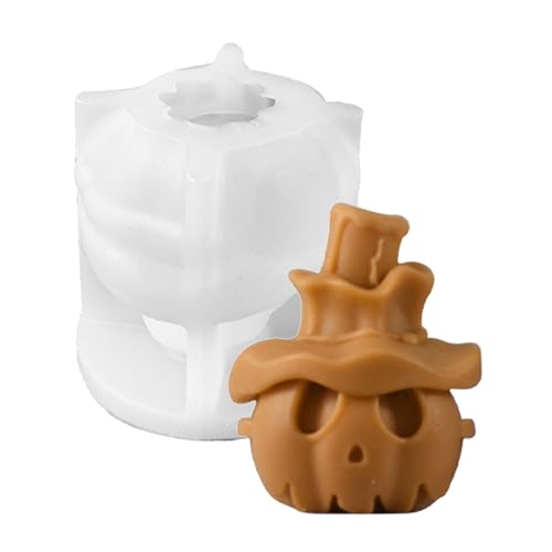 Silikonformen mit Halloween-Motiv, Totenkopf-Kürbis-Silikonformen für Epoxidharz, Seife, Heimdekoration, Kürbisformen von Tkidplw