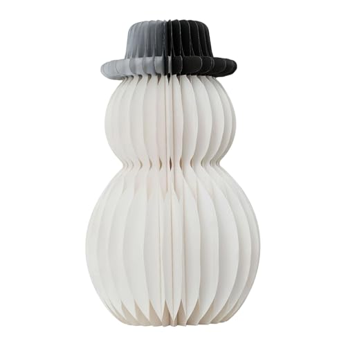 Tkidplw Benutzerfreundliche weiße Honigkämme Schneemann Weihnachtsdekoration Häuser Akzent für Winter Häuser Schaufenster Display Weihnachtsdekoration Wabenpapier von Tkidplw
