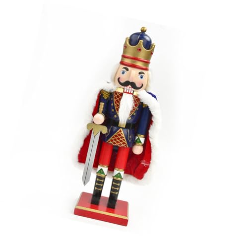 Tkidplw Große, handgefertigte Nussknacker-Soldat-Figur für Weihnachtsdekorationen, 38 cm, aus Holz, Feiertagsmittelaufsätze, Weihnachtsfeier-Dekoration Tkidplw Große, handgefertigte Nussknacker-Soldat-Figur für Weihnachtsdekorationen, 38 cm, aus Holz, Feiertagsmittelaufsätze, Weihnachtsfeier-Dekoration von Tkidplw