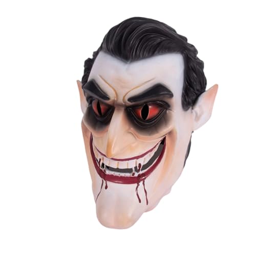 Tkidplw Leichte Vampir-Kopfbedeckung mit weichem Futter und Zähnen für Erwachsene, Cosplay, Bühnenauftritte, Halloween, Draculas Kopfbedeckung von Tkidplw