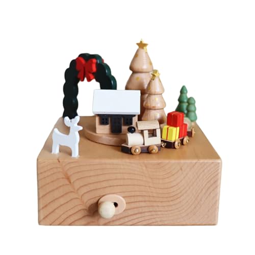 Tkidplw Vintage Spieluhr Holzfigur Drehbar Spielzug Musik Heimdekoration Ornament Weihnachten Geburtstag Geschenk Musical Tkidplw Vintage Spieluhr Holzfigur Drehbar Spielzug Musik Heimdekoration Ornament Weihnachten Geburtstag Geschenk Musical von Tkidplw