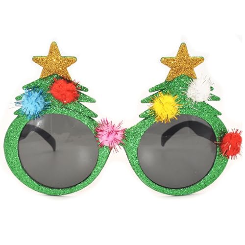 Tkidplw Weihnachtsbrillenrahmen, Glitzer, Party-Kostüm, kreative Brillen für Zubehör, Weihnachten von Tkidplw