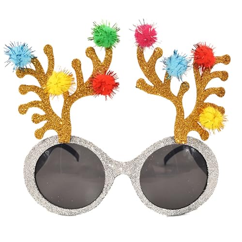 Tkidplw Weihnachtsbrillenrahmen, Glitzer, Party-Kostüm, kreative Brillen für Zubehör, Weihnachten von Tkidplw