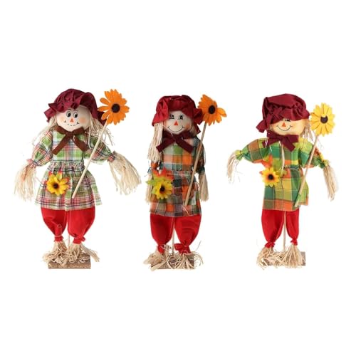 Vogelscheuchen-Ornamente, stehender Strohhalm für Puppen, Desktop-Layout, Zuhause, Halloween, Hof-Dekorationen von Tkidplw