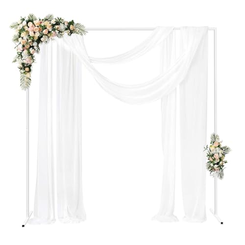 2m Hochzeitsbogen Hintergrund Ständer, Eisenmaterial Hintergrund Ständer, Verstellbares & Einfach zu Montieren, für Hochzeiten, Verlobungen, Gartendekoration, Weiß 2m Hochzeitsbogen Hintergrund Ständer, Eisenmaterial Hintergrund Ständer, Verstellbares & Einfach zu Montieren, für Hochzeiten, Verlobungen, Gartendekoration, Weiß von TkkMivcOC