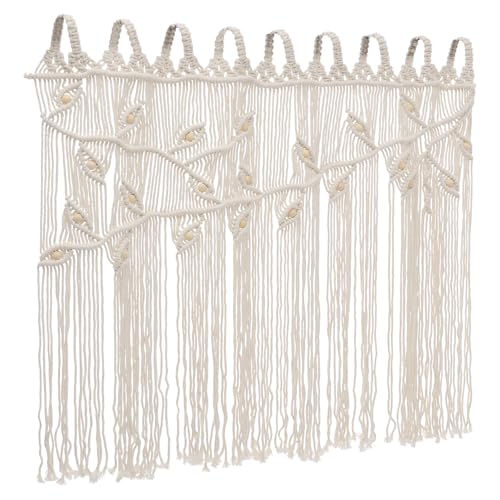 TkkMivcOC Boho Bistrogardine, Stickerei Scheibengardine Fenstervorhang, Weben Balkontür Vorhang Deko Küchengardinen, Kurzgardine für Küchen Zimmer Cafés Bars, Beige, 110 x 80cm TkkMivcOC Boho Bistrogardine, Stickerei Scheibengardine Fenstervorhang, Weben Balkontür Vorhang Deko Küchengardinen, Kurzgardine für Küchen Zimmer Cafés Bars, Beige, 110 x 80cm von TkkMivcOC
