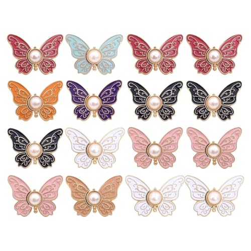 16 Stücke keuchliche Taillenstraffung | Abnehmbare Schmetterlings -Jean -Tasten | Einstellbare Clips | Bundesstraffheit | Dekorative Taillen schnallen sich für Hosen Jeans Röcke Ärmeln | 3.5x2,5 cm 16 Stücke keuchliche Taillenstraffung | Abnehmbare Schmetterlings -Jean -Tasten | Einstellbare Clips | Bundesstraffheit | Dekorative Taillen schnallen sich für Hosen Jeans Röcke Ärmeln | 3.5x2,5 cm von Tktouci