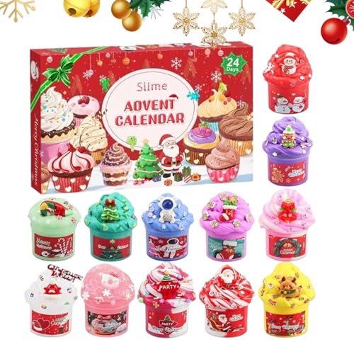Tktouci Christmas Countdown Kalender - 24 Tage Weihnachts Sludge Charm Kalender | Charm Accessoires Schleim Spaßiges Festtag Spielzeug Party Mitgebsel für Teenager Kinder Kreativität Tktouci Christmas Countdown Kalender - 24 Tage Weihnachts Sludge Charm Kalender | Charm Accessoires Schleim Spaßiges Festtag Spielzeug Party Mitgebsel für Teenager Kinder Kreativität von Tktouci