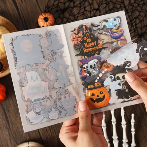 Tktouci Halloween Aufkleber,Kürbis Geist Tagebuch Sticker - 20 Blatt Halloween-Dekoration Für Kinder Erwachsene Trinkflaschen Skateboard Partytüten Tktouci Halloween Aufkleber,Kürbis Geist Tagebuch Sticker - 20 Blatt Halloween-Dekoration Für Kinder Erwachsene Trinkflaschen Skateboard Partytüten von Tktouci