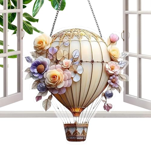 Tktouci Heißluftballon | Acryl Deko Heißluftballon Wanddekoration - Acryl Charmante Rasen Deko Artikel Dekorative Bunte Heimdekoration Für Garten Hof von Tktouci