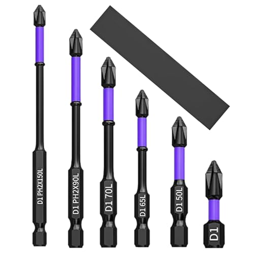 Tktouci Magnetisches Bohrer-Set, Schraubendreher-Bits, rutschfest, strapazierfähig, Präzisionsausdreher für Möbelmontage, Reparatur, Bau Tktouci Magnetisches Bohrer-Set, Schraubendreher-Bits, rutschfest, strapazierfähig, Präzisionsausdreher für Möbelmontage, Reparatur, Bau von Tktouci
