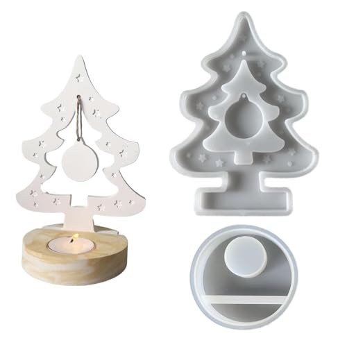 Tktouci Resin Kerzenständer Form,Weihnachtsbaum Harzformen - 2 Teile Giessform Handwerk Kunst Handarbeit für Raumdekoration Tisch Hochzeit Feier Zuhause Mittelpunkt Tktouci Resin Kerzenständer Form,Weihnachtsbaum Harzformen - 2 Teile Giessform Handwerk Kunst Handarbeit für Raumdekoration Tisch Hochzeit Feier Zuhause Mittelpunkt von Tktouci