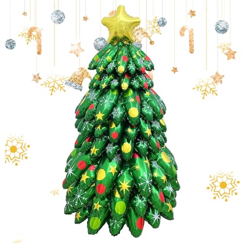 Tktouci Weihnachts-Folienballons, 130 cm großer Weihnachtsbaum stehende Folienballons, soziale Gefälligkeiten für Schule, Feier, Familientreffen, Einzelhandel, Display, Urlaubsparty Tktouci Weihnachts-Folienballons, 130 cm großer Weihnachtsbaum stehende Folienballons, soziale Gefälligkeiten für Schule, Feier, Familientreffen, Einzelhandel, Display, Urlaubsparty von Tktouci