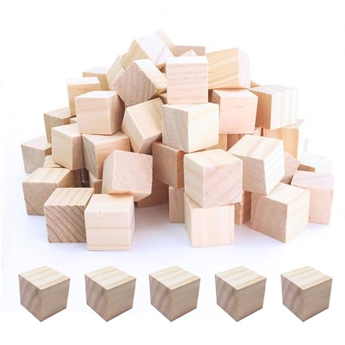 Tkxjry 100 Stück Holz Würfel Deko, Holz Basteln, 20mm Holz Quadrat Würfel, Deko Holz Basteln Bastelmaterial, Holzwürfel Blanko Deko, Holz zum Basteln und Bemalen,Alphabet- & Zahlenbausteine Tkxjry 100 Stück Holz Würfel Deko, Holz Basteln, 20mm Holz Quadrat Würfel, Deko Holz Basteln Bastelmaterial, Holzwürfel Blanko Deko, Holz zum Basteln und Bemalen,Alphabet- & Zahlenbausteine von Tkxjry