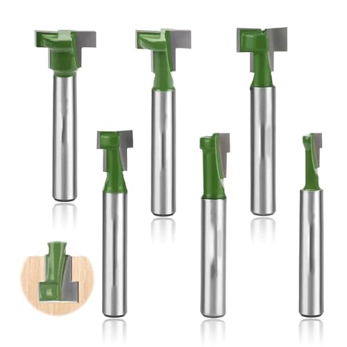 Tkxjry 6-tlg T-Nutfräser Schaft,T-Track Schlitz Holz Fräser,T-Slot Cutter Router Bit Set,T-Nutfräser Hartmetall,T-Track Slotting Fräser,T-Nut Router Bits Set,T-Nutfräser,Für Gängige Sechskantschrauben Tkxjry 6-tlg T-Nutfräser Schaft,T-Track Schlitz Holz Fräser,T-Slot Cutter Router Bit Set,T-Nutfräser Hartmetall,T-Track Slotting Fräser,T-Nut Router Bits Set,T-Nutfräser,Für Gängige Sechskantschrauben von Tkxjry