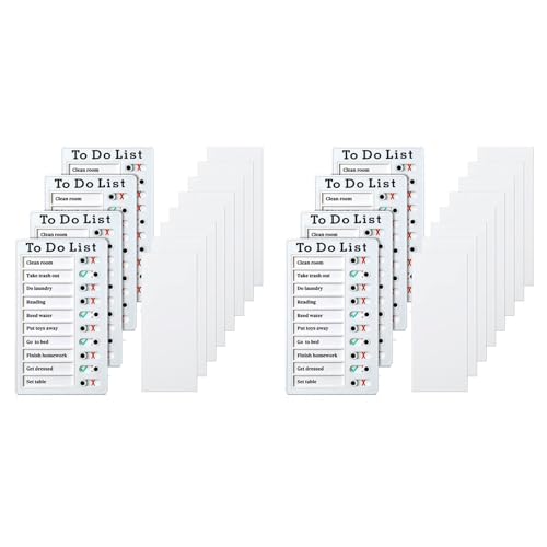 Tlily 8 Stück Notiztafel, entfernbar, Checkliste aus Kunststoff, persönliche Stundentafel, mit 8 Karten von Tlily