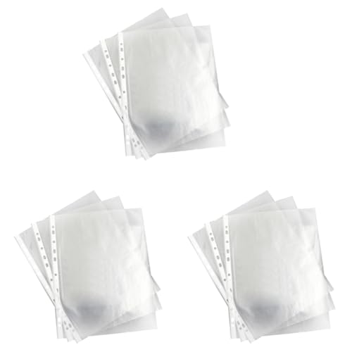Tlily A4 perforierte Taschen aus transparentem Kunststoff, Aktentaschen, Brieftaschen, mit Ärmeln, UK-Typ: 300 Stück von Tlily