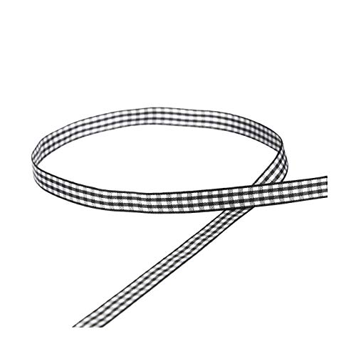 Tlilyy 10 Yard / 1Cm Rot Schwarzes Schottisches Mesh Band DIY Haus Dekoration Geschenk Verpackung Weihnachts Band Schwarz von Tlilyy