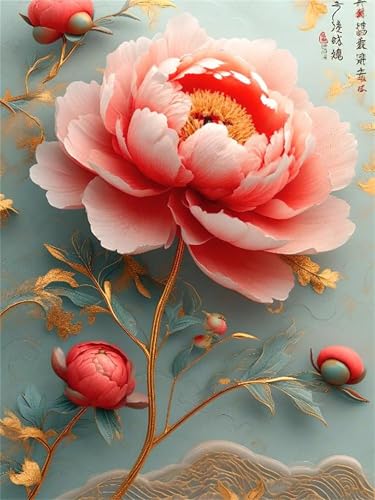 Malen Nach Zahlen Blume Malen Nach Zahlen Erwachsene Kinder Pfingstrose Paint by Numbers DIY Handgemalt öLgemäLde Mit 3 Pinsel Acrylfarbe für Deko Home Geburtstag Geschenk für Frauen 70x90cm A-1030 Malen Nach Zahlen Blume Malen Nach Zahlen Erwachsene Kinder Pfingstrose Paint by Numbers DIY Handgemalt öLgemäLde Mit 3 Pinsel Acrylfarbe für Deko Home Geburtstag Geschenk für Frauen 70x90cm A-1030 von Tloome