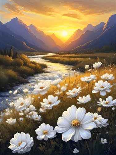 Malen Nach Zahlen Erwachsene Blume Malen Nach Zahlen Kinder Landschaft Paint by Numbers Bastelset Erwachsene Groß 90x120cm DIY öLgemäLde Set Mit 3 Pinsel und Acrylpigment für Deko Wohnzimmer, A-1085 Malen Nach Zahlen Erwachsene Blume Malen Nach Zahlen Kinder Landschaft Paint by Numbers Bastelset Erwachsene Groß 90x120cm DIY öLgemäLde Set Mit 3 Pinsel und Acrylpigment für Deko Wohnzimmer, A-1085 von Tloome
