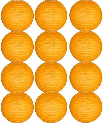 Tmade 12 Stück 10 cm orange Papier Laternen für Geburtstag, Babyparty, Hochzeit, Party, Garten, Heimdekoration Tmade 12 Stück 10 cm orange Papier Laternen für Geburtstag, Babyparty, Hochzeit, Party, Garten, Heimdekoration von Tmade