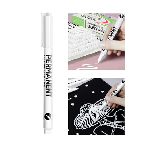 1/12 Pcs Weiße Permanentmarker 0 2 Mm Schnell Trocknend Wasserfest Für Kartenherstellung Papierpapier Aus Leder Holz Metall Weißer Marker von Tmboryuu