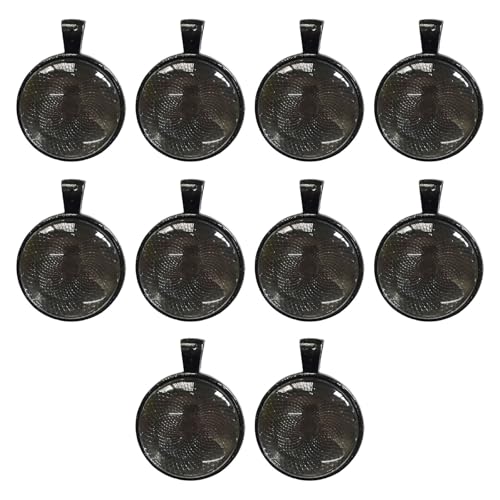10 Set 25 Mm Runde Anhängerschalen Flache Rückenblücken Pendelllegungsstruktur Geeignet Für Handherstellende Schmuck Und Halskette von Tmboryuu