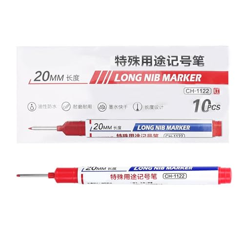 10 Stcs 20mm Langnibs Marker Wasserdicht Tief Durch Markierungen Die Schnell Trocken Sind Tiefes Lochmarker Carpenter Pen 10 Stcs 20mm Langnibs Marker Wasserdicht Tief Durch Markierungen Die Schnell Trocken Sind Tiefes Lochmarker Carpenter Pen von Tmboryuu