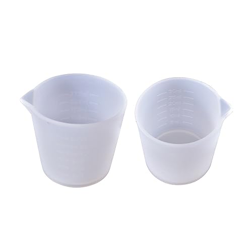 2 PCs Silikon Flexible Messbecher Nicht Stick Wiederverwendbares Mischen Gießen Für Epoxidharz Schmuck. von Tmboryuu