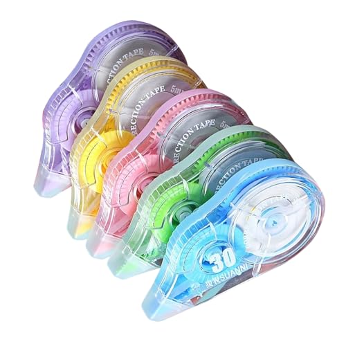5 PCs Korrekturband Tragbare Weiße Out Tape Correction Rollers Schulversorgung Großer Kapazitätskleberwalzen von Tmboryuu