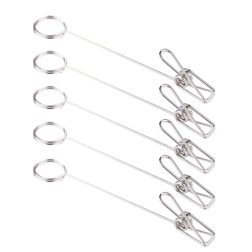 5pieces Double Head Metal Card Clip Eisendraht Fotoständer Mit Metall Clip Visitenkartenständer Für Schreibtisch Organisation Business Clamp von Tmboryuu