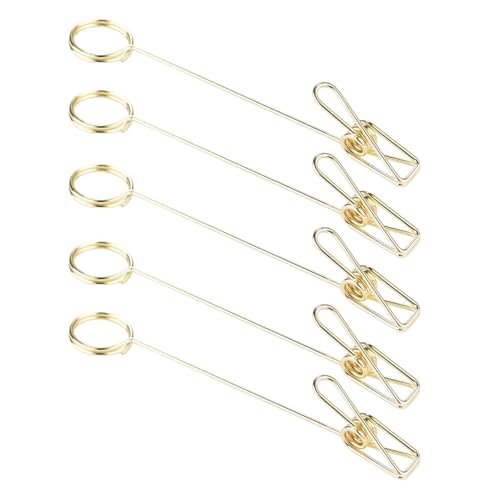 5pieces Double Head Metal Card Clip Eisendraht Fotoständer Mit Metall Clip Visitenkartenständer Für Schreibtisch Organisation Business Clamp von Tmboryuu