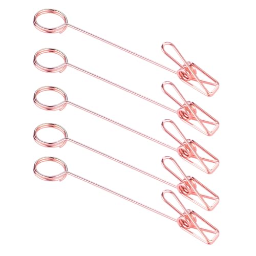 5pieces Double Head Metal Card Clip Eisendraht Fotoständer Mit Metall Clip Visitenkartenständer Für Schreibtisch Organisation Business Clamp von Tmboryuu
