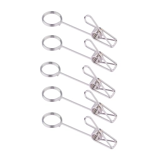 5pieces Double Head Metal Card Clip Eisendraht Fotoständer Mit Metall Clip Visitenkartenständer Für Schreibtisch Organisation Business Clamp von Tmboryuu