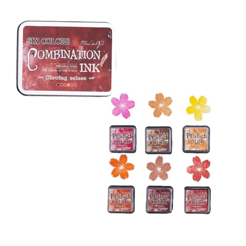 6 PCS Tinten Pads Set Fließende Farben Serie Kombination Inkpad Schullieferungen Für Kinder Erwachsene Crafting Projects Kombination Inkpad Retro Pad Set Für Kinder Erwachsene Handwerksprojekte von Tmboryuu