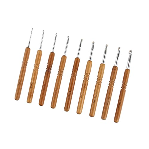 9pcs Ergonomischer Häkelhaken 2 0 Mm Bis 6 0 Mm Holzgriff Häkelhaken Für Anfänger Strickpulloverschalsbeutel Socken Anfänger von Tmboryuu