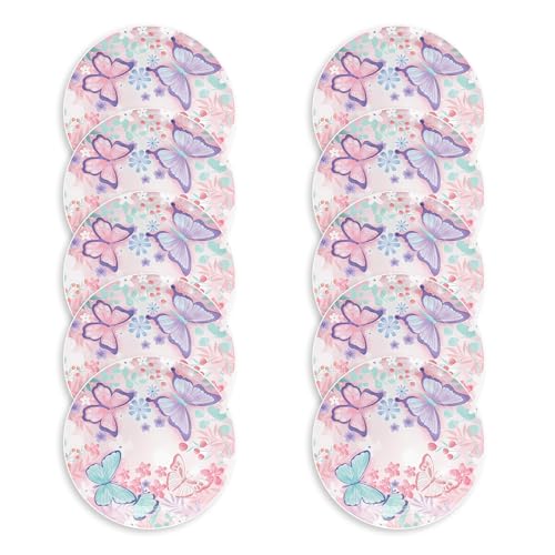 Butterfly Birthday Party Supplies 1Set Enthält Platten Servietten Tassen Flaggen Und Verschiedene Dekorationen Optional von Tmboryuu