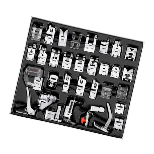 Haushaltsnähmaschinen Pressefüßer Füße Set 7/15/32/42/52PCS Multifunktionaler Druckerfußanhänge Zum Nähensämm Haushaltsnähmaschinen Pressefüßer Füße Set 7/15/32/42/52PCS Multifunktionaler Druckerfußanhänge Zum Nähensämm von Tmboryuu