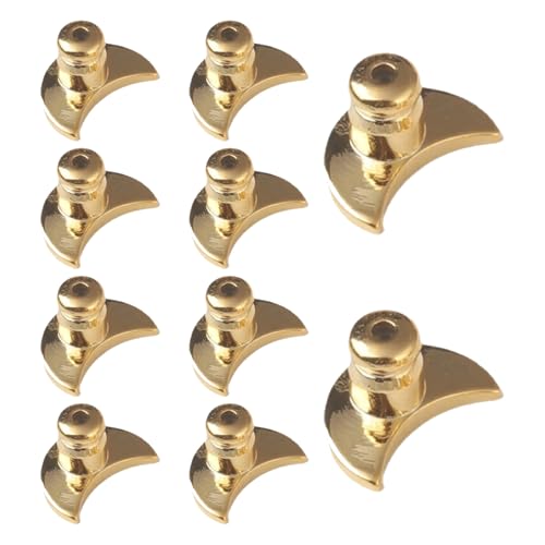 Packung Mit 10 Ohrring Rückschlägen Metal Moon Form Ohrring Rückschläge Für Frauen Unterstützt Schlaffe Ohren Mit Sicheren Verriegelungsdesigns von Tmboryuu