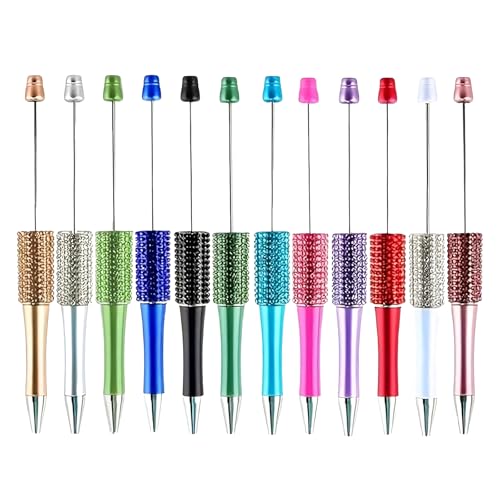 Tmboryuu 12pcs Farbenfrohe Perlenbare Kugelschreiber Für Kreatives Schreibstift Und Personalisierende Stiftbegeisterte Bürostudent von Tmboryuu
