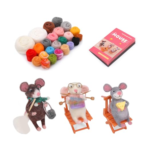 Tmboryuu Mausfamilie Nadel Felting Supplies Mit Anweisung Für Anfänger Mausfamilienadel Feltze Set Woll Felting Supplies Tmboryuu Mausfamilie Nadel Felting Supplies Mit Anweisung Für Anfänger Mausfamilienadel Feltze Set Woll Felting Supplies von Tmboryuu