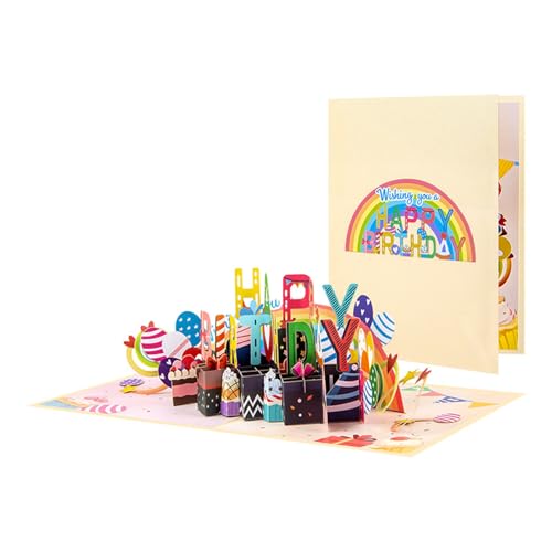 Tmboryuu Popup Geburtstagskarte Mit Regenbogenthema 3D Grußkartenumschlag Für Kinder Und Erwachsene Party Feier Geschenk Enthalten Tmboryuu Popup Geburtstagskarte Mit Regenbogenthema 3D Grußkartenumschlag Für Kinder Und Erwachsene Party Feier Geschenk Enthalten von Tmboryuu