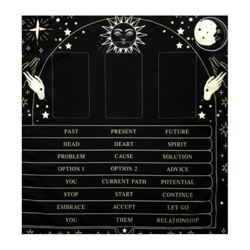 Tmboryuu Reading Card Astrologys Tarots Karten Tischdecke Altars Stoffkennzahlen Tischdecke Gottesbrettspielzubehör von Tmboryuu