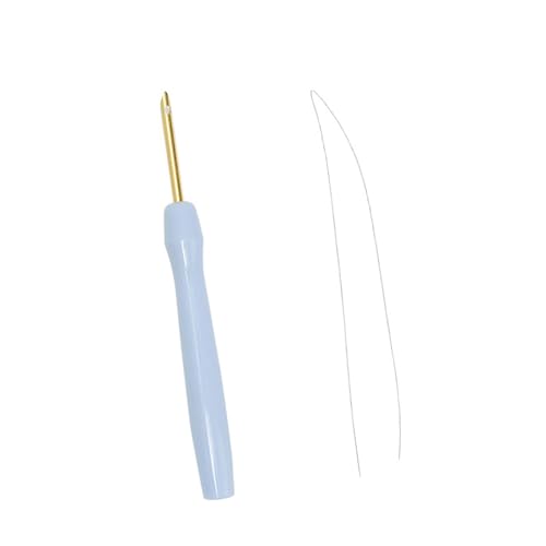 Tmboryuu Stanznadelwerkzeug Stickstift Mit Threader Holzgriff Stanznadelstickwerk Für Nadelsticke von Tmboryuu