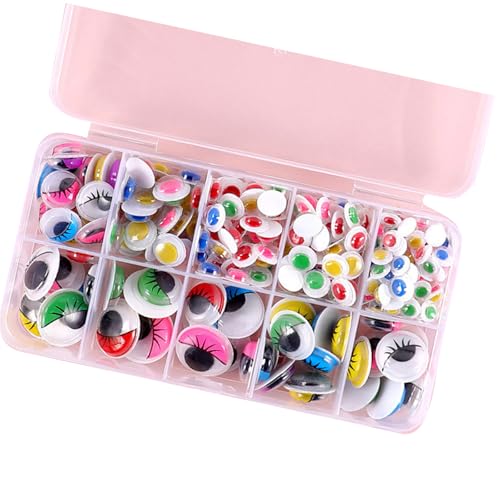 Tmboryuu Verschiedene Größe Wackel Augenkleber Wackeln Augen Basteln Aufkleber Spielzeugzubehör Zum Scrapbooking Häkeln Spielzeugpuppenkleber Für Häkeltiere von Tmboryuu