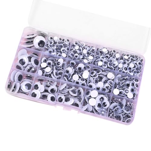 Tmboryuu Verschiedene Größe Wackel Augenkleber Wackeln Augen Basteln Aufkleber Spielzeugzubehör Zum Scrapbooking Häkeln Spielzeugpuppenkleber Für Häkeltiere von Tmboryuu